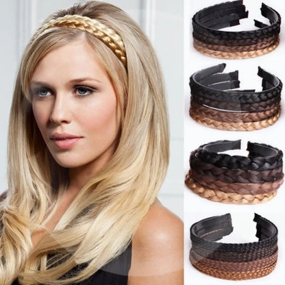 Bohemian Synthetic Braided Headband | Stretch Twist Hair Band | D'AuraHaven