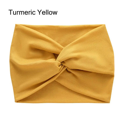 Luxe Extra-Large Twisted Turban Headband | Wide Non-Slip Workout Head Wrap | D'AuraHaven
