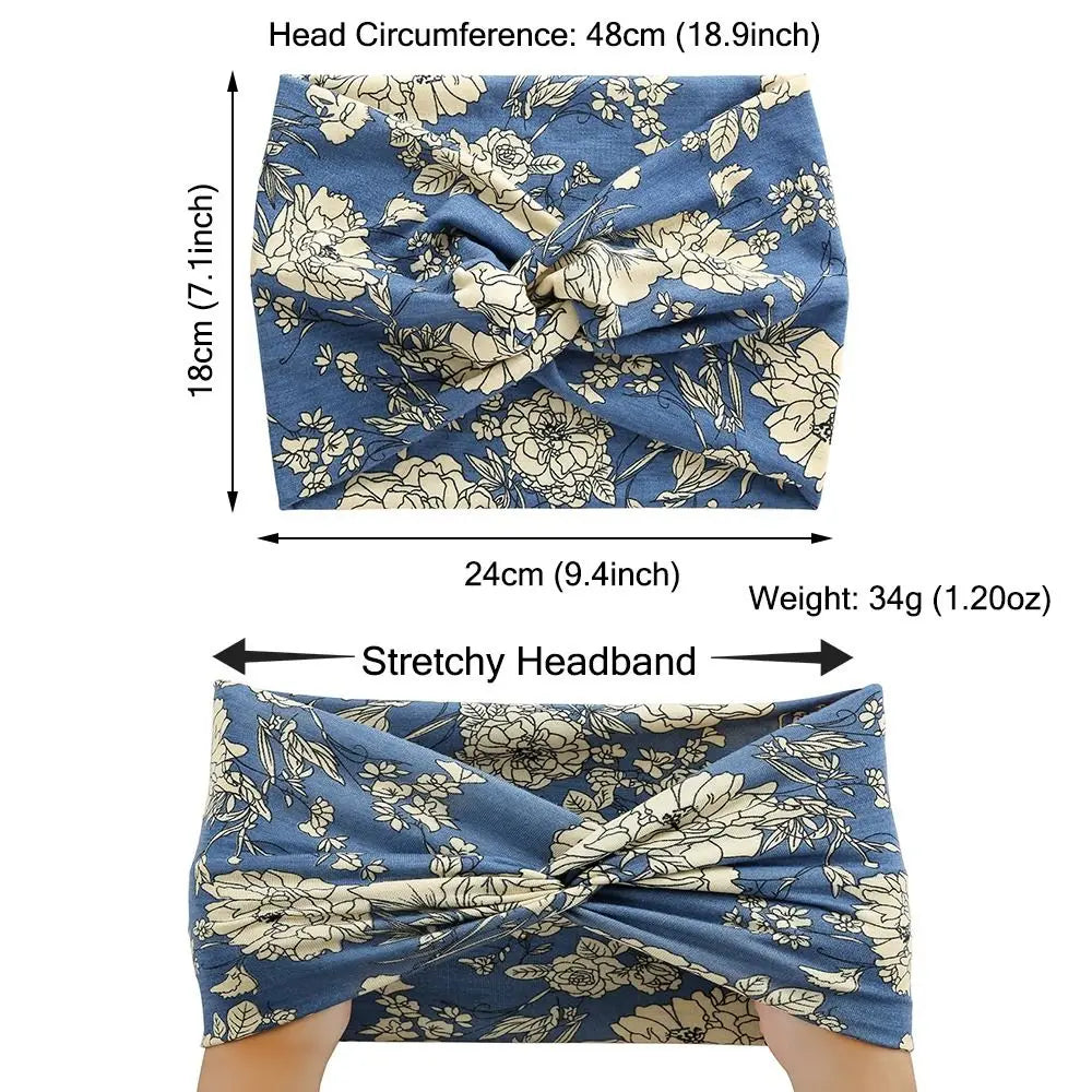 Luxe Extra-Large Twisted Turban Headband | Wide Non-Slip Workout Head Wrap | D'AuraHaven