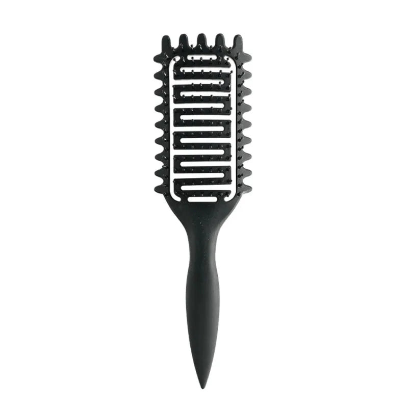 Premium 3-in-1 Curl Defining Brush | Hollow Detangling & Shaping Tool | D'AuraHaven