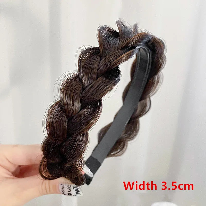 Bohemian Synthetic Braided Headband | Stretch Twist Hair Band | D'AuraHaven