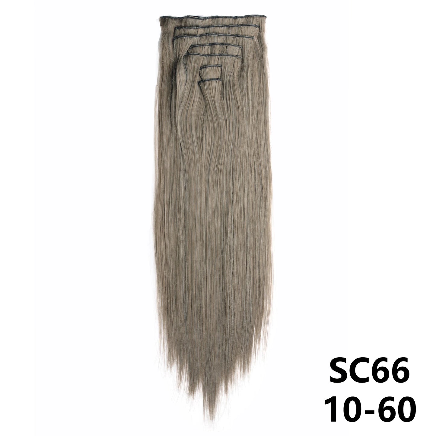 D'AuraHaven LuxVolume™ 24" Long Straight Clip-In Hair Extensions (7-Pcs Set)
