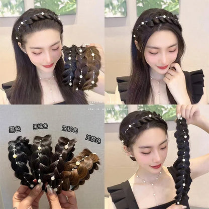 Bohemian Synthetic Braided Headband | Stretch Twist Hair Band | D'AuraHaven