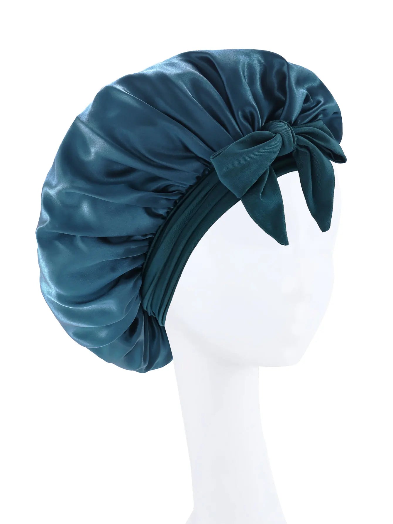 Premium Silky Satin Sleep Bonnet | Wide Tie-Band Night Cap for Curly & Coily Hair | D'AuraHaven