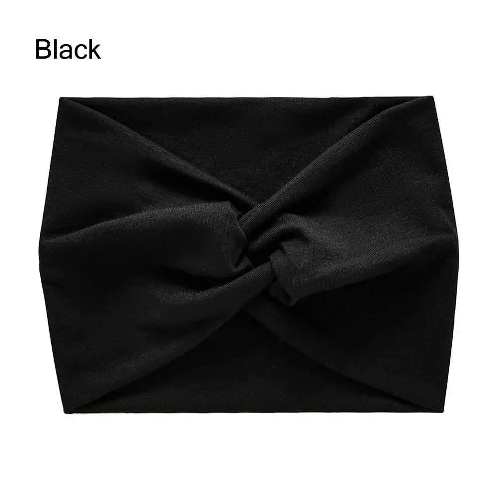 Luxe Extra-Large Twisted Turban Headband | Wide Non-Slip Workout Head Wrap | D'AuraHaven