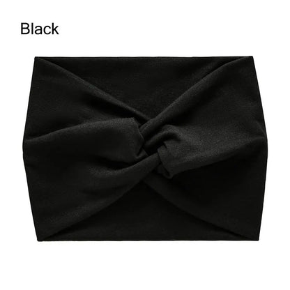 Luxe Extra-Large Twisted Turban Headband | Wide Non-Slip Workout Head Wrap | D'AuraHaven