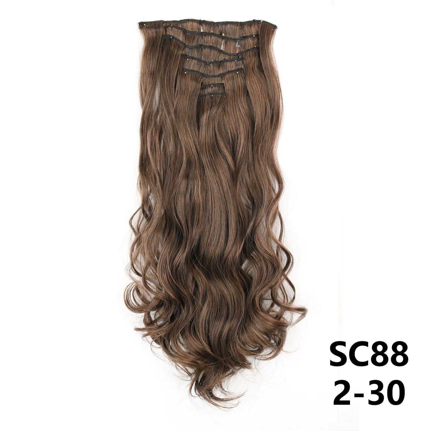 D'AuraHaven LuxVolume™ 24" Long Straight Clip-In Hair Extensions (7-Pcs Set)