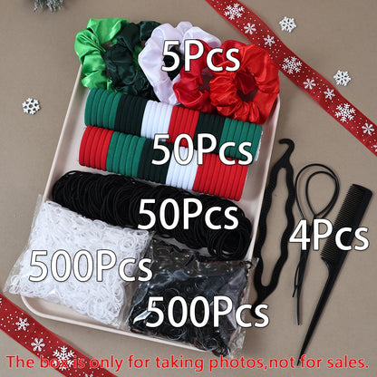 1109-Piece Ultimate Dark Hair Accessories Mega Kit | Seamless Elastics & Scrunchies Set | D'AuraHaven