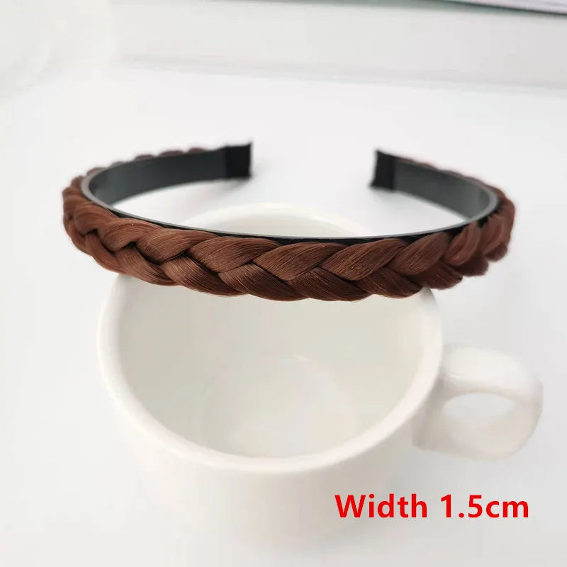 Bohemian Synthetic Braided Headband | Stretch Twist Hair Band | D'AuraHaven
