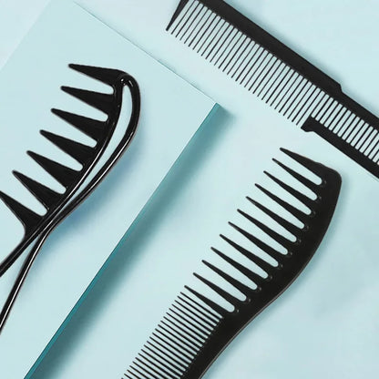 Premium Wide-Tooth Detangling Comb Set | Anti-Frizz Styling Tools for Curly Hair & Wigs | D'AuraHaven
