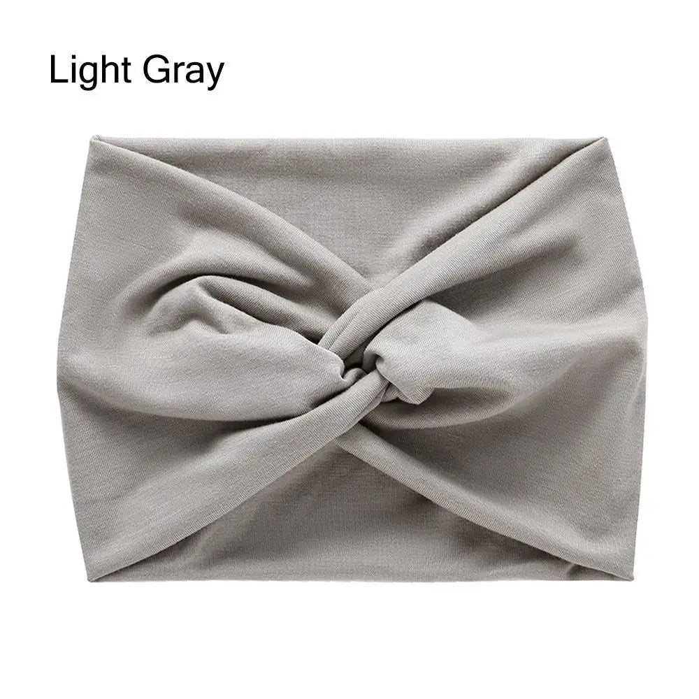 Luxe Extra-Large Twisted Turban Headband | Wide Non-Slip Workout Head Wrap | D'AuraHaven