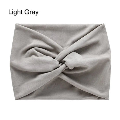 Luxe Extra-Large Twisted Turban Headband | Wide Non-Slip Workout Head Wrap | D'AuraHaven