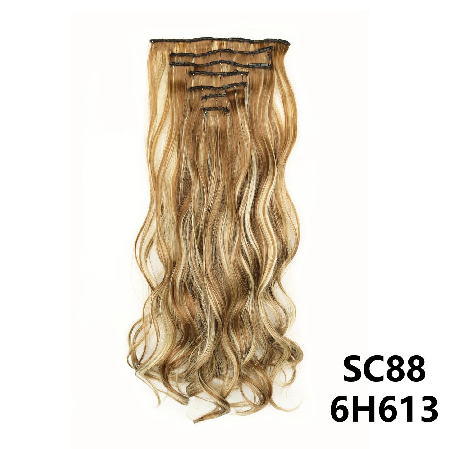 D'AuraHaven LuxVolume™ 24" Long Straight Clip-In Hair Extensions (7-Pcs Set)