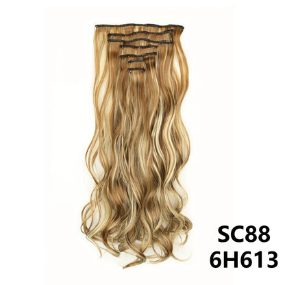 D'AuraHaven LuxVolume™ 24" Long Straight Clip-In Hair Extensions (7-Pcs Set)