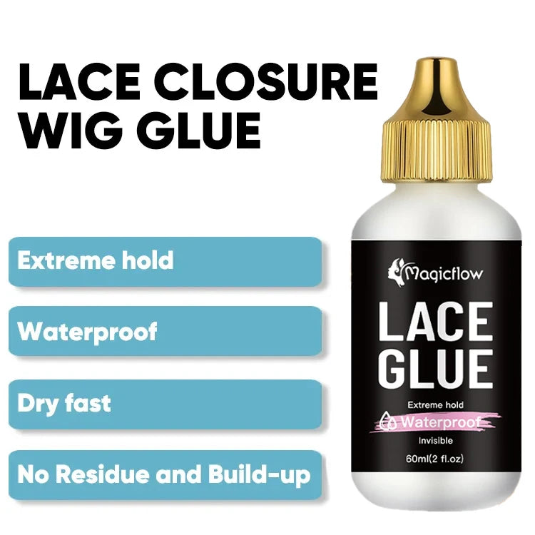 Premium Waterproof Lace Glue | Strong Hold Invisible Wig Adhesive (2 fl. oz.) | D'AuraHaven