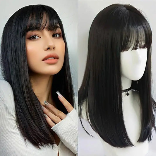 Premium Water Wave V-Part Glueless Wig | No-Leave-Out Synthetic | D'AuraHaven