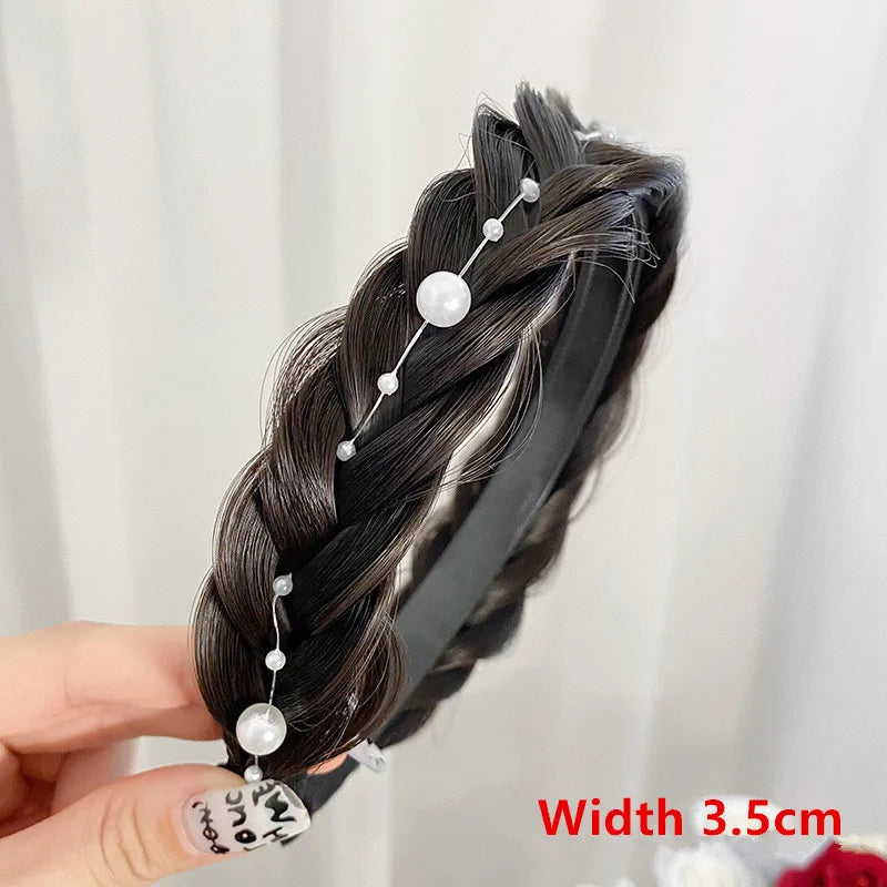 Bohemian Synthetic Braided Headband | Stretch Twist Hair Band | D'AuraHaven