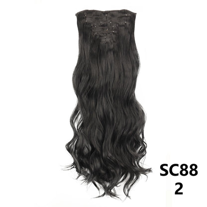 D'AuraHaven LuxVolume™ 24" Long Straight Clip-In Hair Extensions (7-Pcs Set)