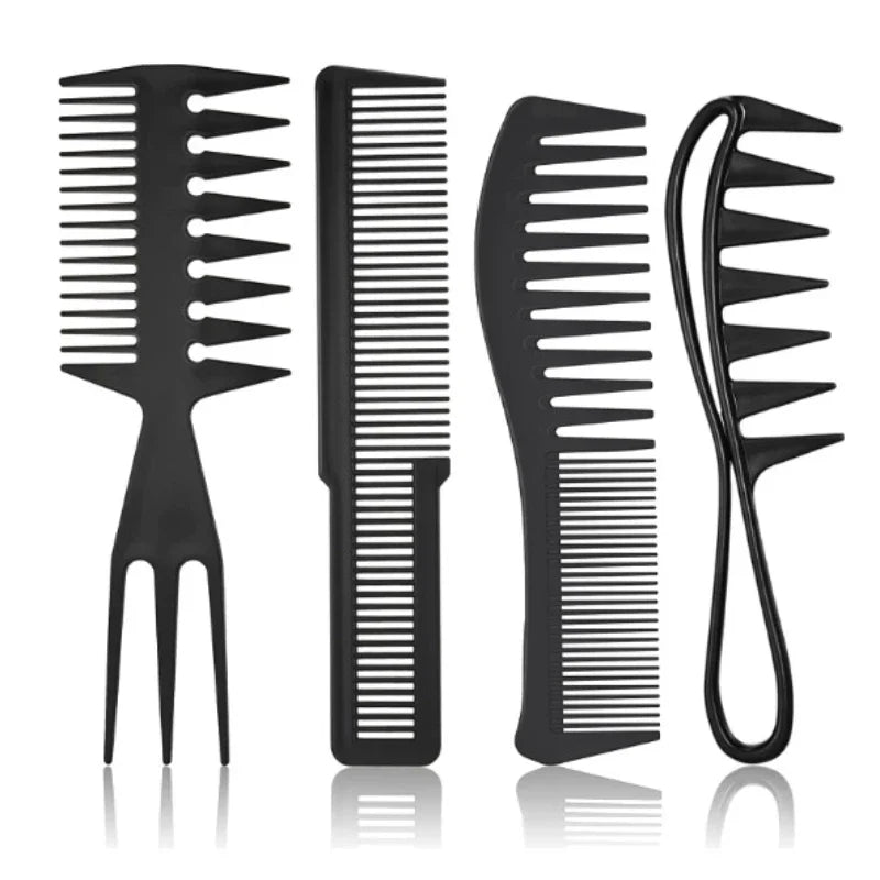 Premium Wide-Tooth Detangling Comb Set | Anti-Frizz Styling Tools for Curly Hair & Wigs | D'AuraHaven