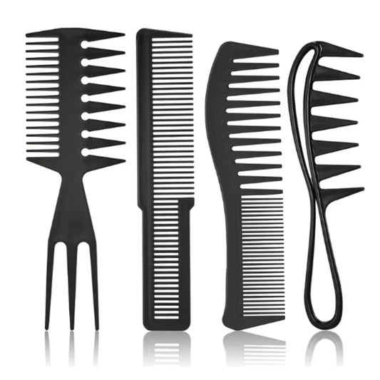 Premium Wide-Tooth Detangling Comb Set | Anti-Frizz Styling Tools for Curly Hair & Wigs | D'AuraHaven