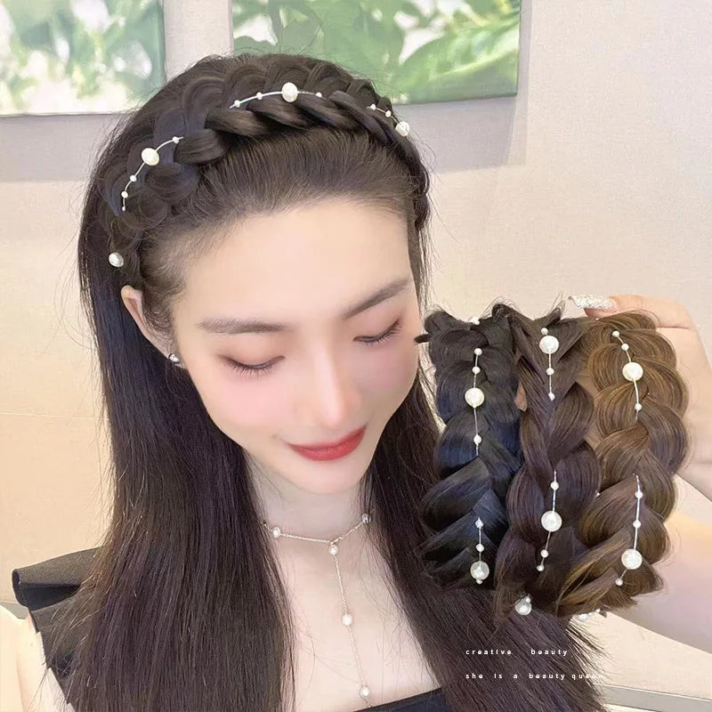 Bohemian Synthetic Braided Headband | Stretch Twist Hair Band | D'AuraHaven