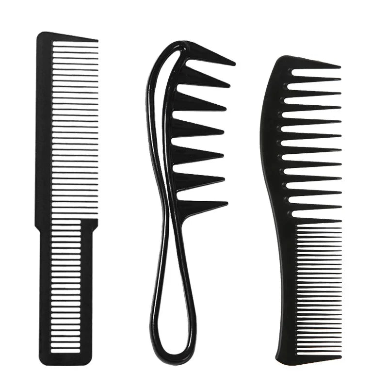 Premium Wide-Tooth Detangling Comb Set | Anti-Frizz Styling Tools for Curly Hair & Wigs | D'AuraHaven