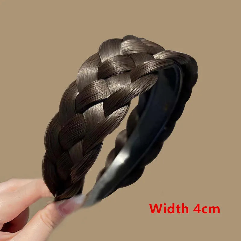 Bohemian Synthetic Braided Headband | Stretch Twist Hair Band | D'AuraHaven
