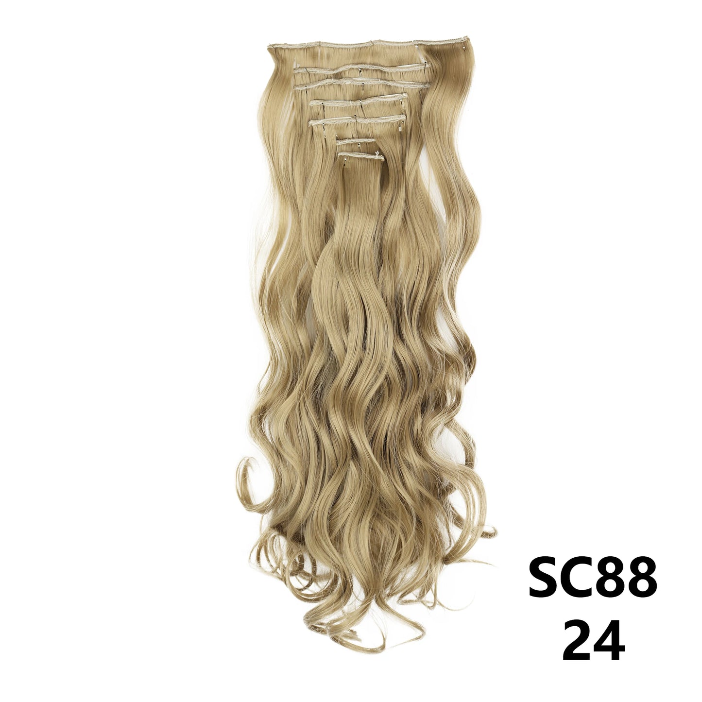 D'AuraHaven LuxVolume™ 24" Long Straight Clip-In Hair Extensions (7-Pcs Set)