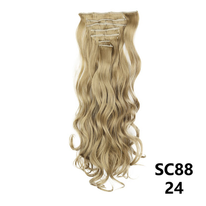 D'AuraHaven LuxVolume™ 24" Long Straight Clip-In Hair Extensions (7-Pcs Set)
