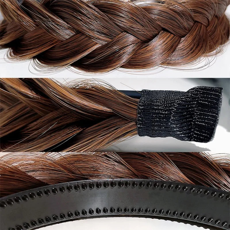 Bohemian Synthetic Braided Headband | Stretch Twist Hair Band | D'AuraHaven