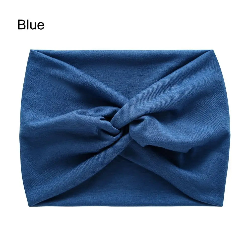 Luxe Extra-Large Twisted Turban Headband | Wide Non-Slip Workout Head Wrap | D'AuraHaven