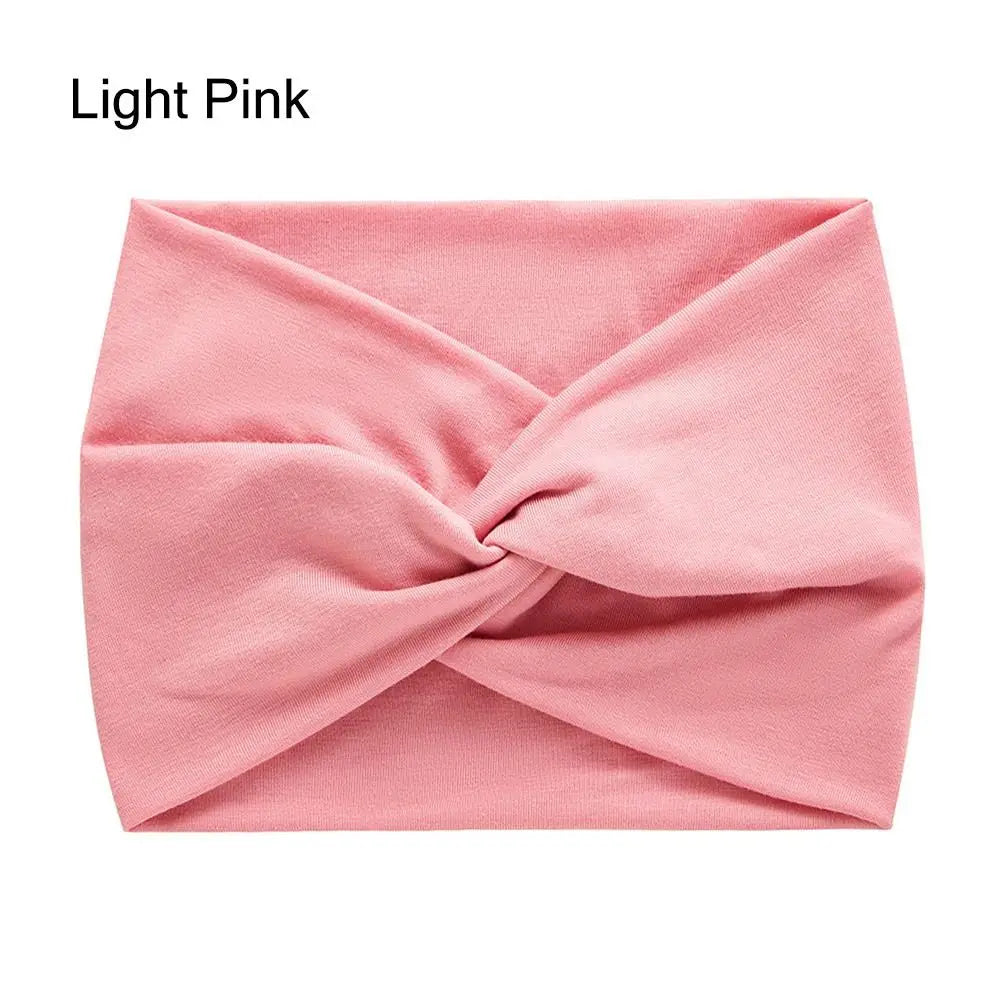 Luxe Extra-Large Twisted Turban Headband | Wide Non-Slip Workout Head Wrap | D'AuraHaven