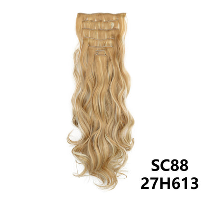 D'AuraHaven LuxVolume™ 24" Long Straight Clip-In Hair Extensions (7-Pcs Set)