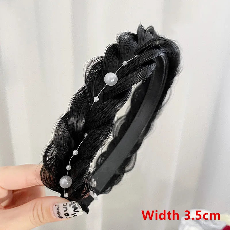 Bohemian Synthetic Braided Headband | Stretch Twist Hair Band | D'AuraHaven