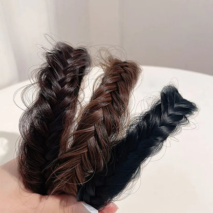 Bohemian Synthetic Braided Headband | Stretch Twist Hair Band | D'AuraHaven