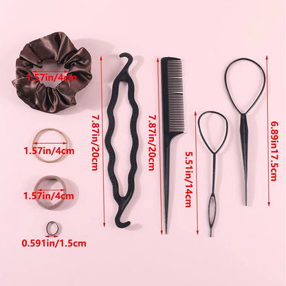 1109-Piece Ultimate Dark Hair Accessories Mega Kit | Seamless Elastics & Scrunchies Set | D'AuraHaven