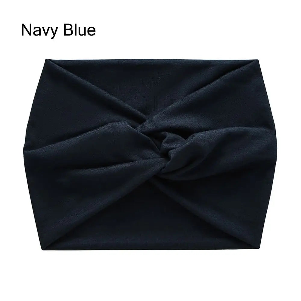 Luxe Extra-Large Twisted Turban Headband | Wide Non-Slip Workout Head Wrap | D'AuraHaven