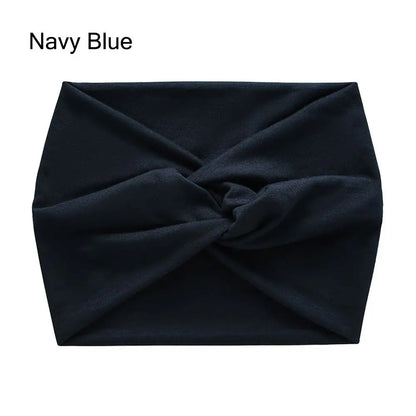 Luxe Extra-Large Twisted Turban Headband | Wide Non-Slip Workout Head Wrap | D'AuraHaven