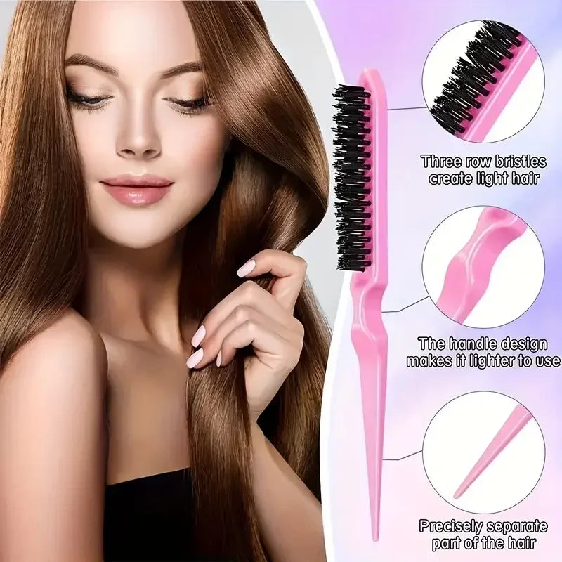 Professional 6-Piece Hair Braiding & Edge Styling Kit | Precision Comb & Spray Set | D'AuraHaven