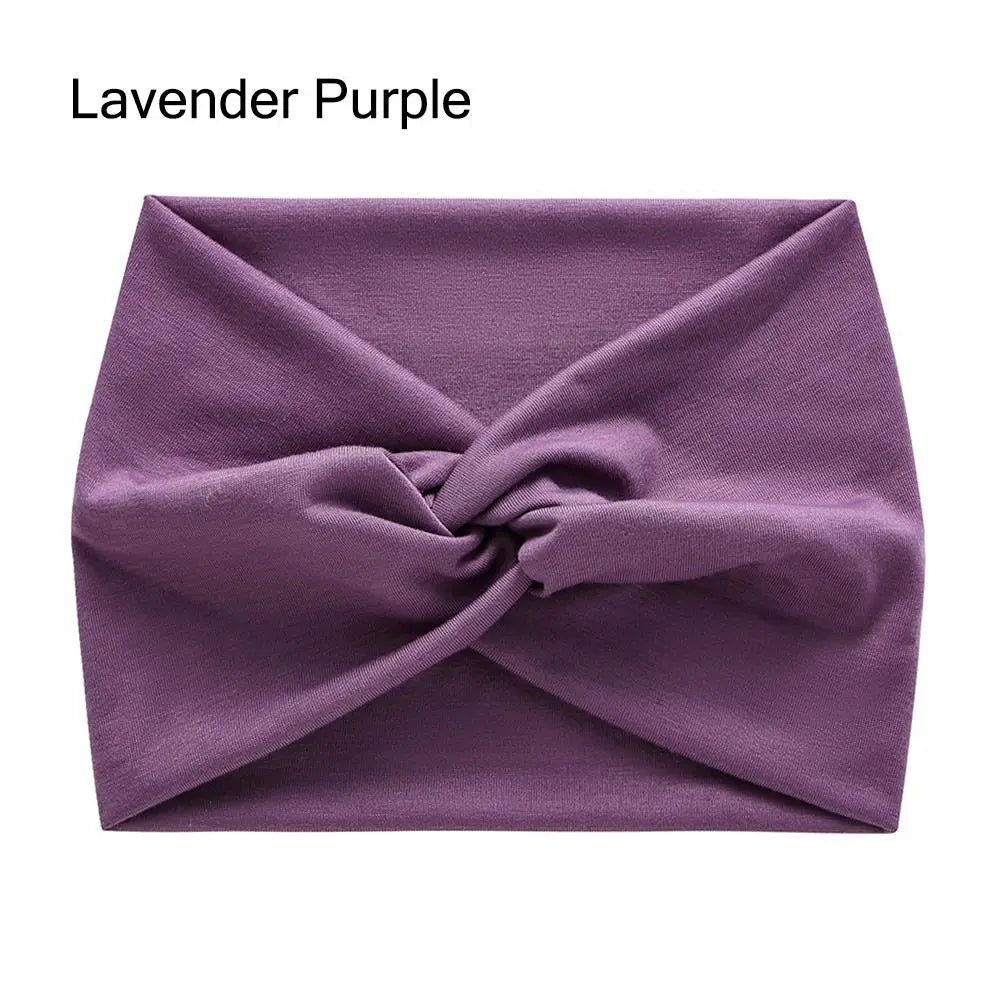 Luxe Extra-Large Twisted Turban Headband | Wide Non-Slip Workout Head Wrap | D'AuraHaven