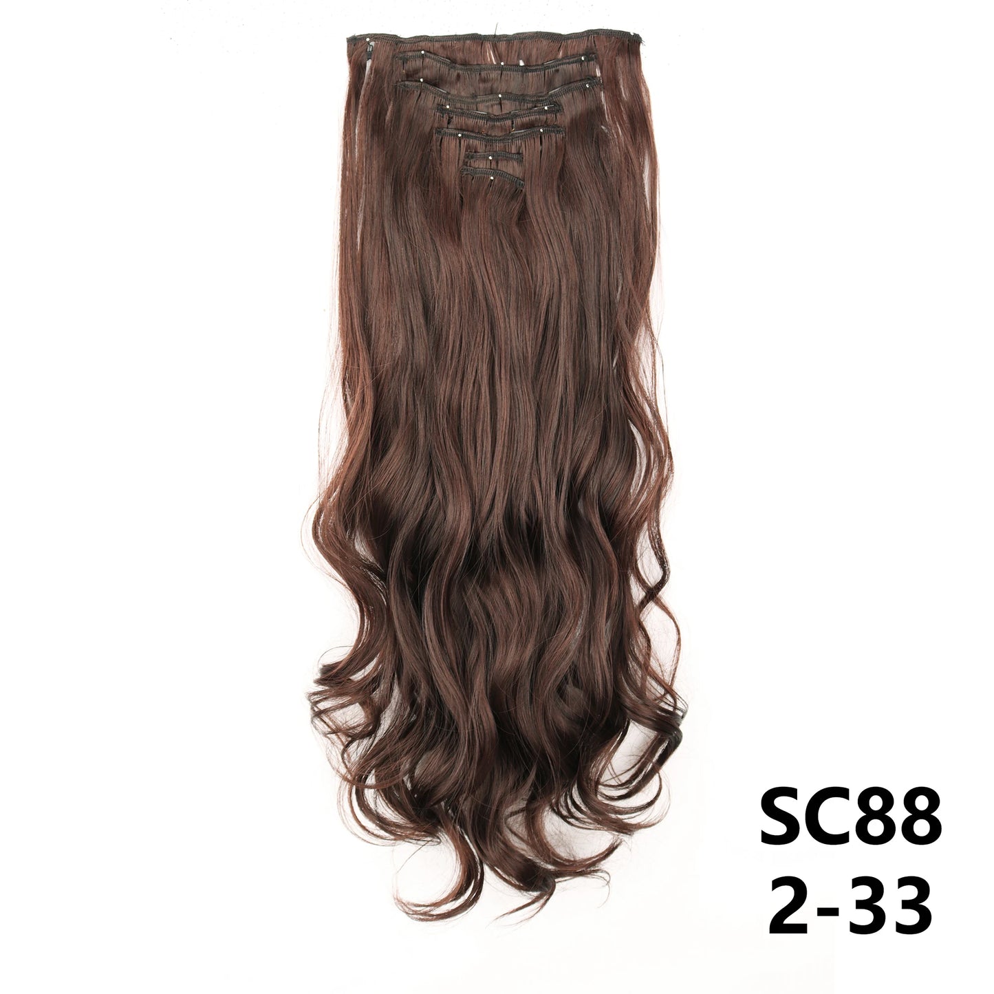 D'AuraHaven LuxVolume™ 24" Long Straight Clip-In Hair Extensions (7-Pcs Set)