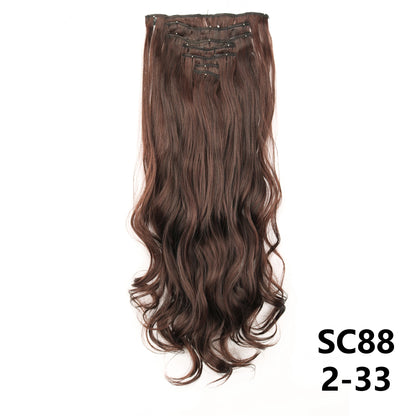 D'AuraHaven LuxVolume™ 24" Long Straight Clip-In Hair Extensions (7-Pcs Set)