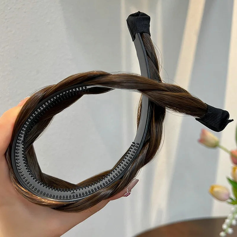 Bohemian Synthetic Braided Headband | Stretch Twist Hair Band | D'AuraHaven