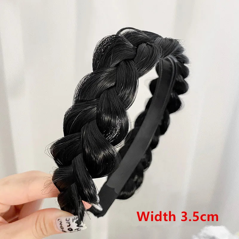 Bohemian Synthetic Braided Headband | Stretch Twist Hair Band | D'AuraHaven