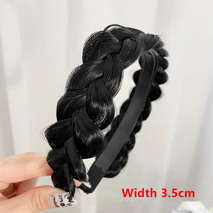 Bohemian Synthetic Braided Headband | Stretch Twist Hair Band | D'AuraHaven