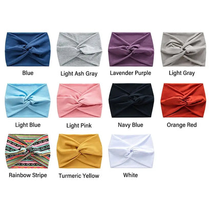 Luxe Extra-Large Twisted Turban Headband | Wide Non-Slip Workout Head Wrap | D'AuraHaven