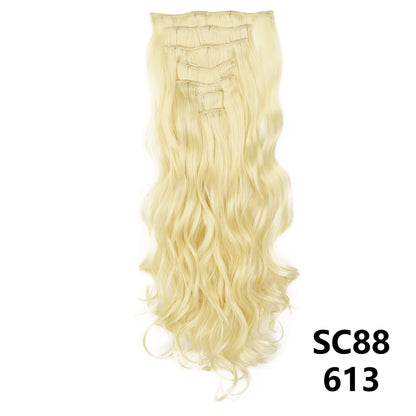 D'AuraHaven LuxVolume™ 24" Long Straight Clip-In Hair Extensions (7-Pcs Set)