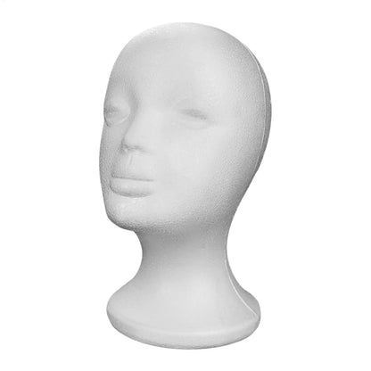 Premium Styrofoam Mannequin Head | Lightweight Wig & Accessory Display Stand | D'AuraHaven