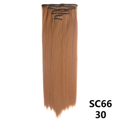 D'AuraHaven LuxVolume™ 24" Long Straight Clip-In Hair Extensions (7-Pcs Set)