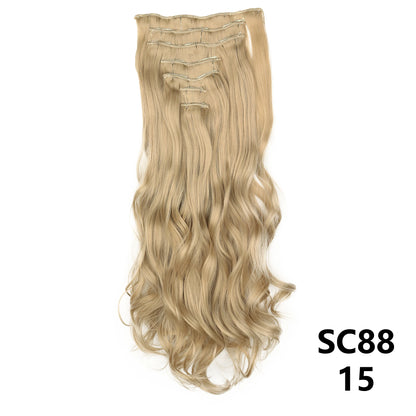 D'AuraHaven LuxVolume™ 24" Long Straight Clip-In Hair Extensions (7-Pcs Set)